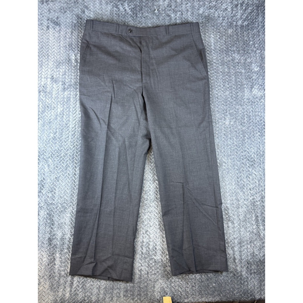 Villa Di Roma Creations Mens 38x26 Gray Pure Wool Dress Pants Made in Italy